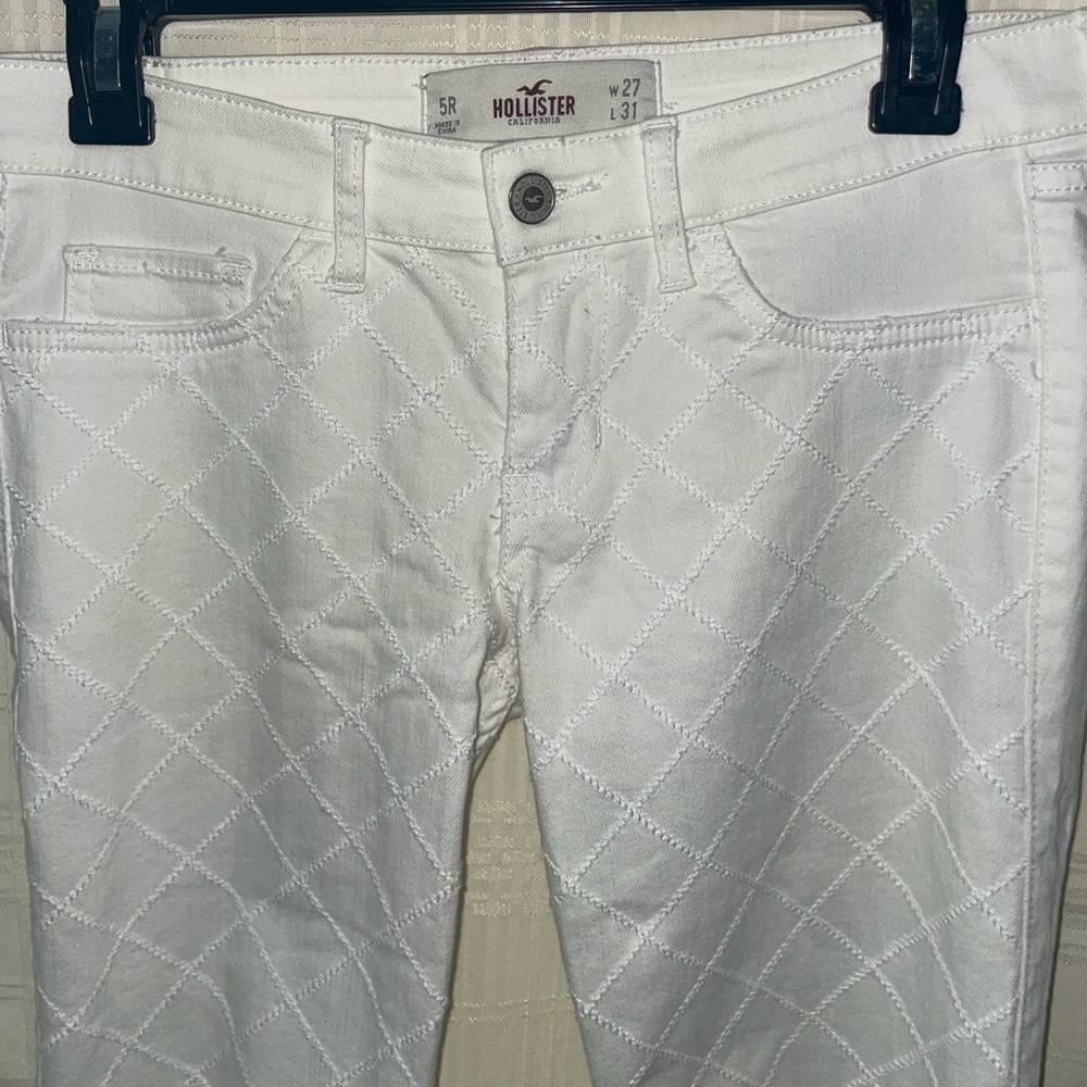 White Front Detail Skinny Jeans